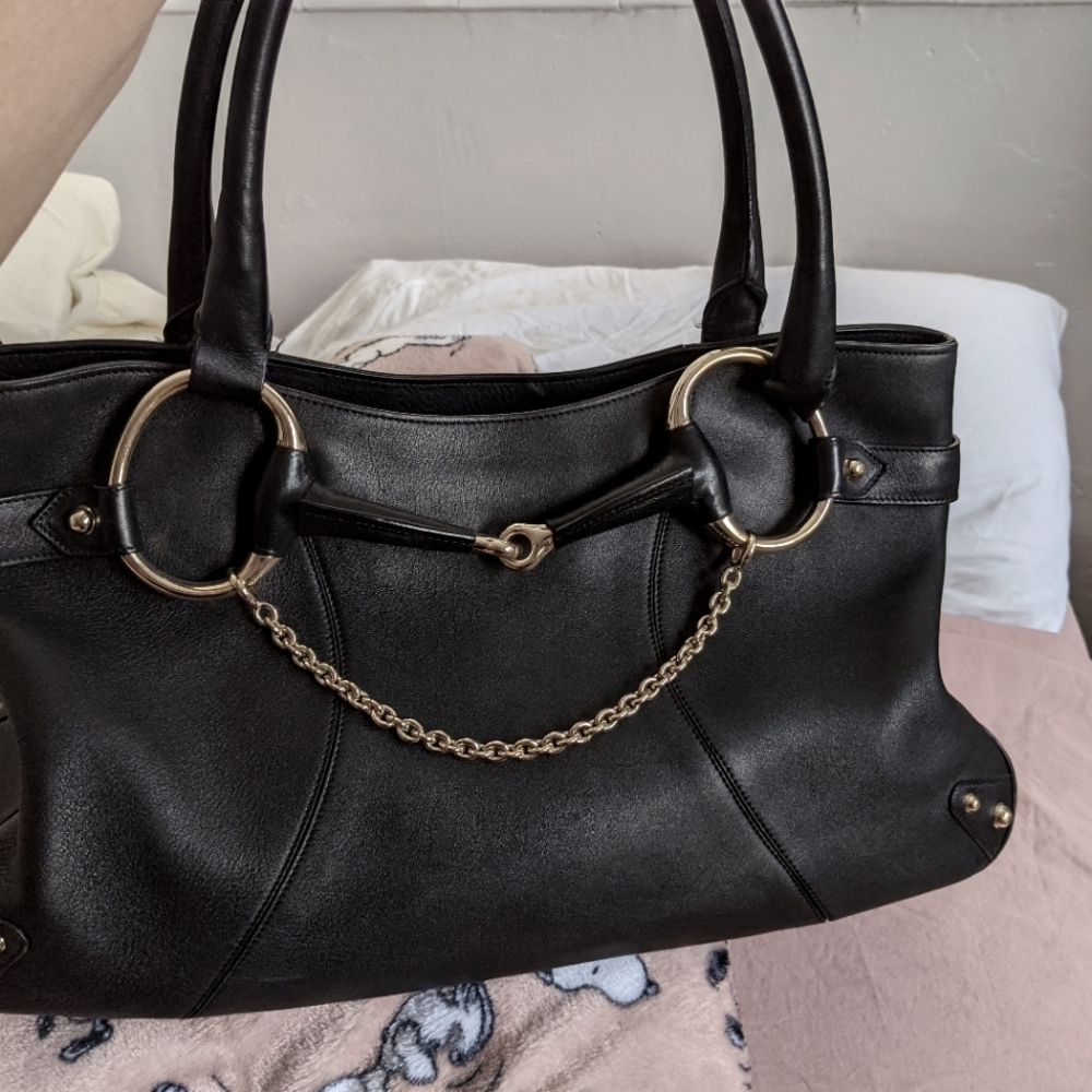 Gucci Horsebit Large Leather Bag